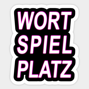 Word Game Place Design Leisure Party Sticker
